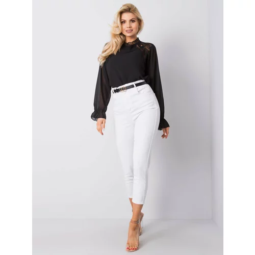 Fashion Hunters White trousers with high waist