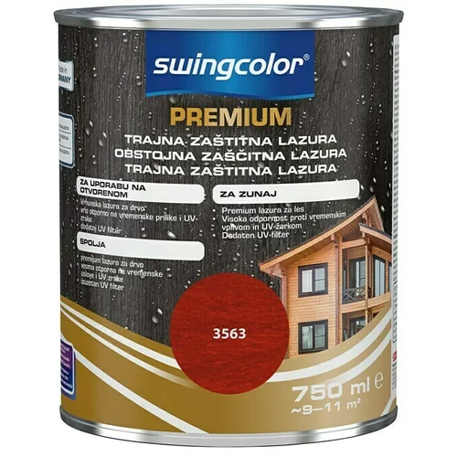 SWINGCOLOR Obstojna zaščitna lazura Premium (barva: rdeča, 750 ml)