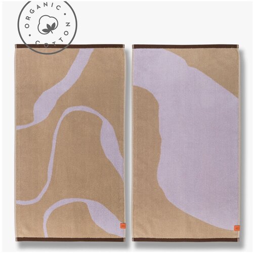 Mette Ditmer Denmark Ručnici u setu 2 kom od organskog pamuka u boji lavande/svjetlo smeđi 50x90 cm Nova Arte – Cijene