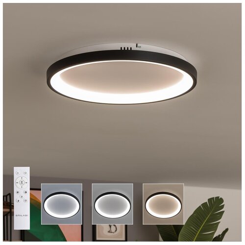  Brilagi -LED prigušiva plafonska svetiljka FALCON SLIM LED/42W/230V prečnik 50 cm crna + daljinski upravljač Cene