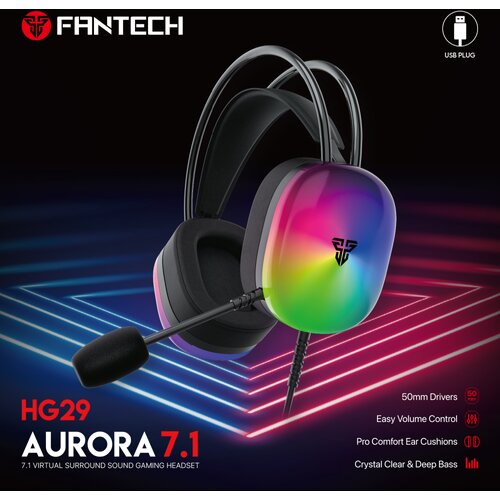 Slusalice Gaming Fantech HG29 Aurora 7.1 crne Slike