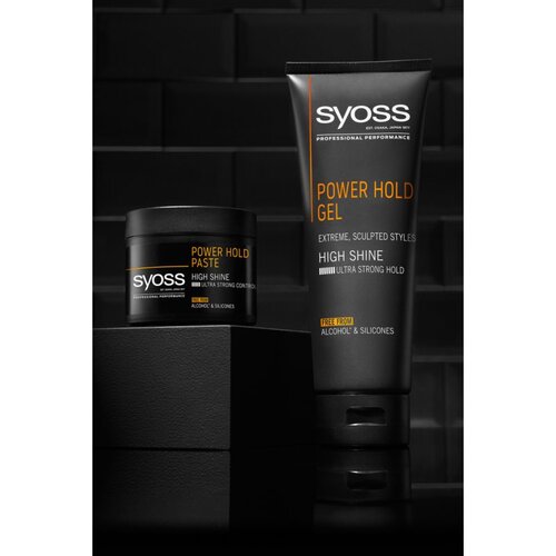 Syoss Men Power Hold oblikovalni gel z ekstra močnim utrjevanjem 250 ml Slike