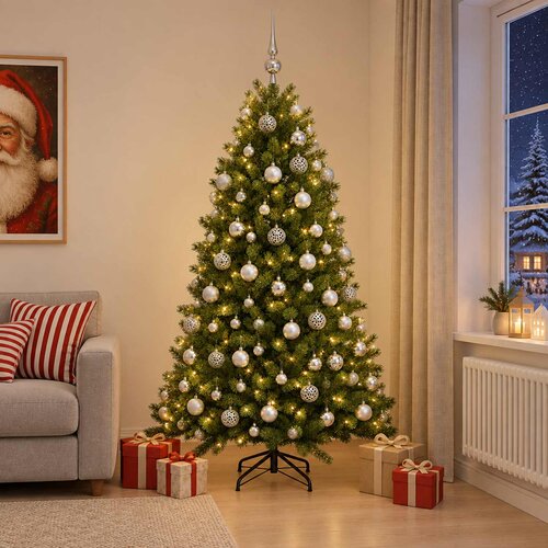  Umjetno božićno drvce s nogom PVC i metal Slike