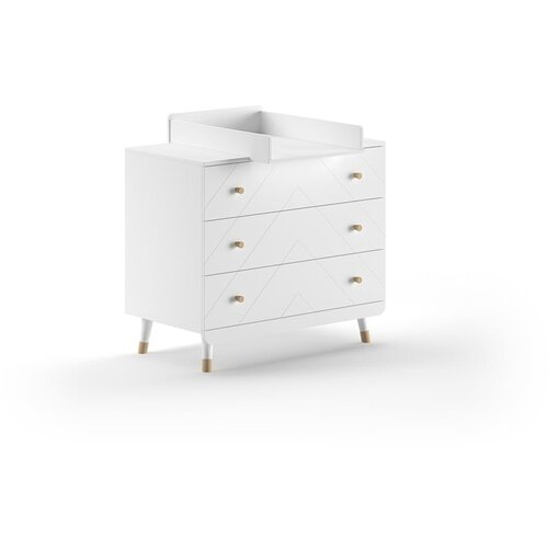 Vipack Bela otroška komoda s previjalnim pultom 100x100x74 cm Billy – Cene
