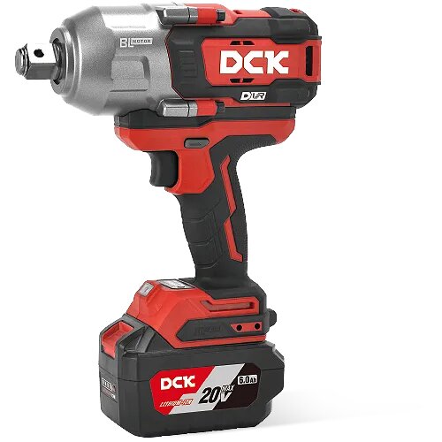 DCK KDPB1218FK akumulatorski udarni ključ bez četkica, sa 2x5.0Ah baterije i punjačem, 20V, 1/2" Cene