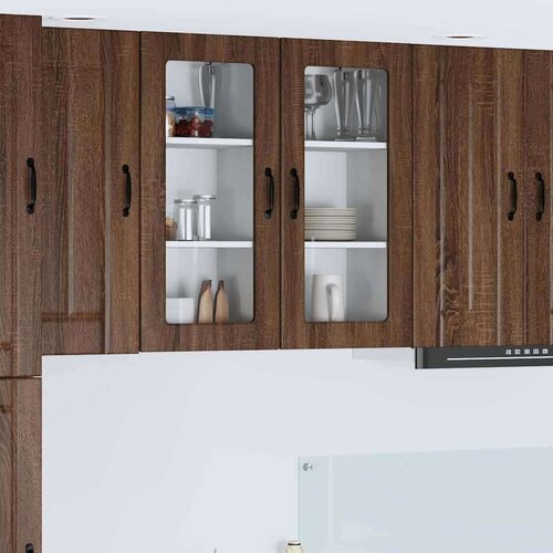  Zidni kuhinjski ormarić Zidne 2 pcs Smeđi hrast 40 x 31 x 80 cm Cijene