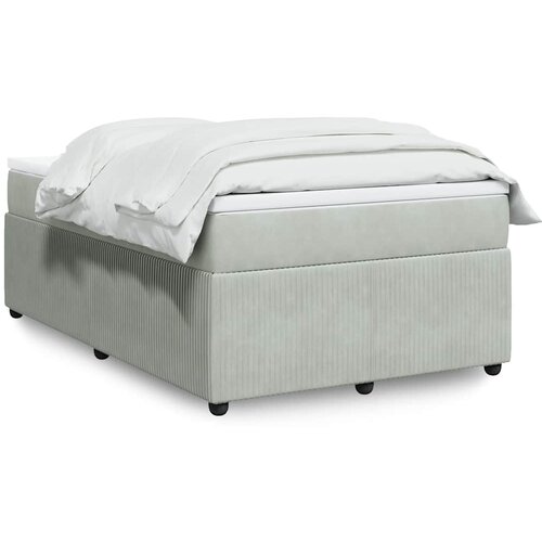 Box spring krevet s madracem svjetlosivi 120x200 cm bar&scaron;unasti Cijene