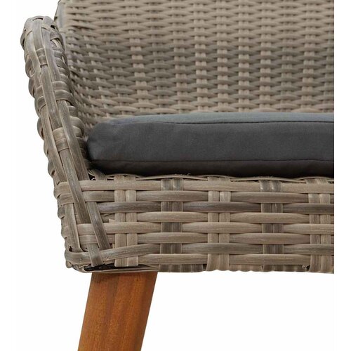  Vrtna stolica s jastukom 2 pcs Crna 62,5 x 55 x 82 cm poliratan Slike