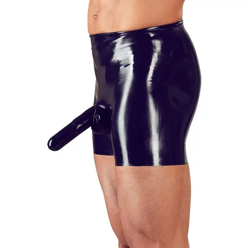 Latex Pants with a Penis Sleeve and Anal Condom 2910438 Black XL