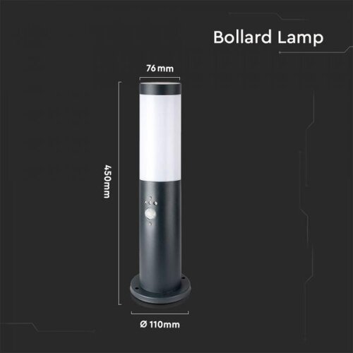  Spolja&amp;scaron;nja lampa sa senzorom, 1x E27/60W/230V, IP44, 45 cm, antracit Slike