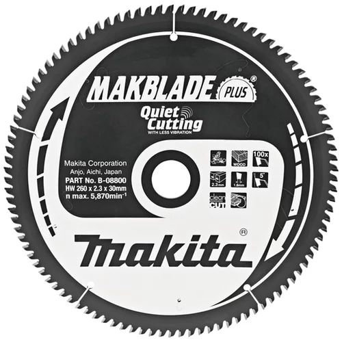 Makita TCT žagin list MAKBlade Plus 260mm B-08800