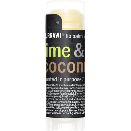 HURRAW! Balzam za usne u stiku Lime &amp;amp; Coconut - 4,80 g Slike