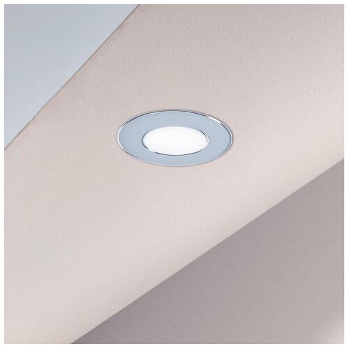 Eglo fueva 5 ugradbena led, 2,7w, 300lm, prom 86, ip44, bijela/krom/plastika Slike