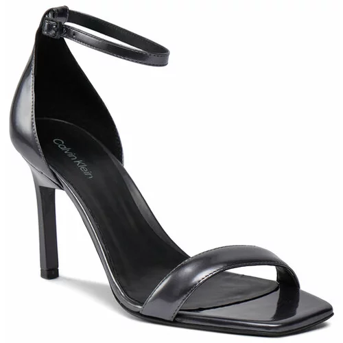 Calvin Klein Sandali Geo Stil Square Sandal 90-Pearl HW0HW01993 Črna