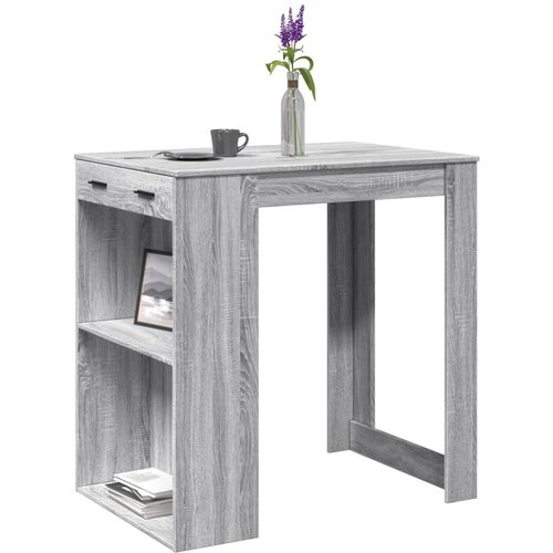 VidaXL Barska miza siva sonoma 102x70x103,5 cm inženirski les Slike