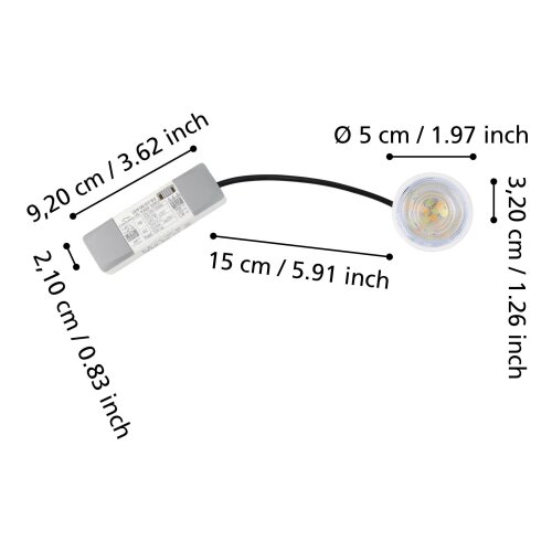 Eglo 902333 - LED spoljni modul PUCK LED/4,9W/230V 2700/4000/6500K IP65 Slike