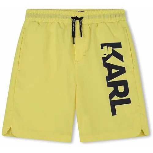 Karl Lagerfeld Otroške kopalne kratke hlače rumena barva