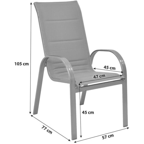 Gardenson VRTNA GARNITURA AMALFI aluminij rjava, barve grafita, siva Slike