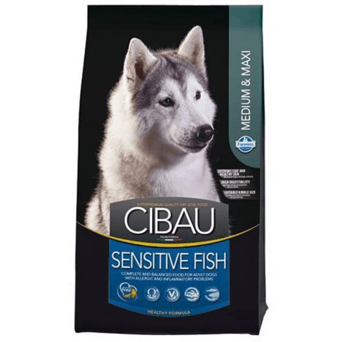 Cibau sensitive medium & maxi adult hrana za pse, ukus ribe, 12kg Slike