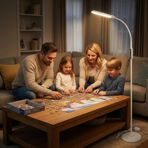  LED prigu&amp;scaron;iva stojeća lampa TEILO LED/10W/230V 3000/4000/6500K bela + daljinski upravljač Slike
