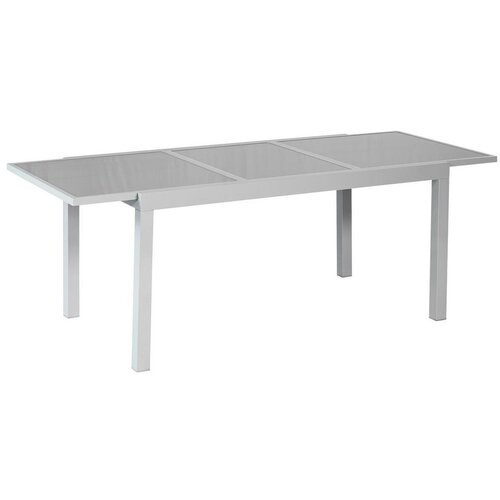 Gardenson Raztegljiva Vrtna Miza Ambia, Steklo, Aluminij, 120-180x90 Slike