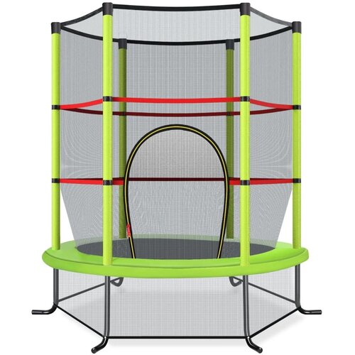 Costway Trampolin z za&amp;scaron;čitno mrežo 165 x 165 x 161 cm Zelena, (5000434709) Slike