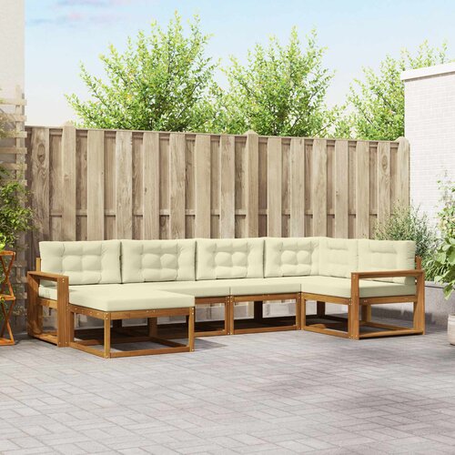  Set vanjskih sofa 6 kom. Prirodna i krem Smeđa 331 x 172,5 x 73 cm Cijene