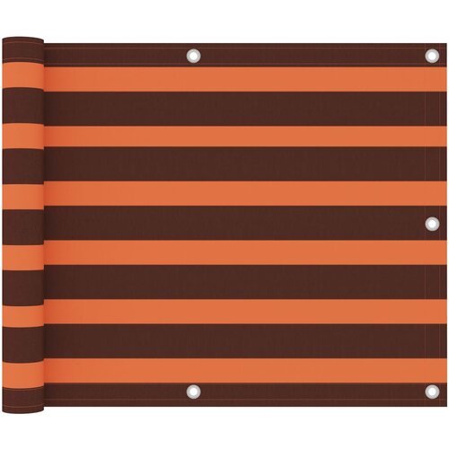 vidaXL Balkonsko platno oranžno in rjavo 75x600 cm oksford blago Cene