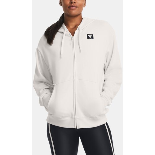 Under Armour Women&amp;#039;s cream sweatshirt Project Rock HW Terry FZ OS Slike