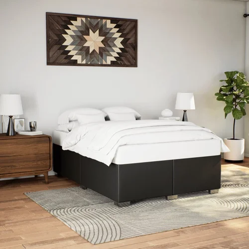 Furnova Posteljni okvir črn 160x200 cm umetno usnje, (21941278) Furnova Posteljni okvir črn 160x200 cm umetno usnje, (21941278)