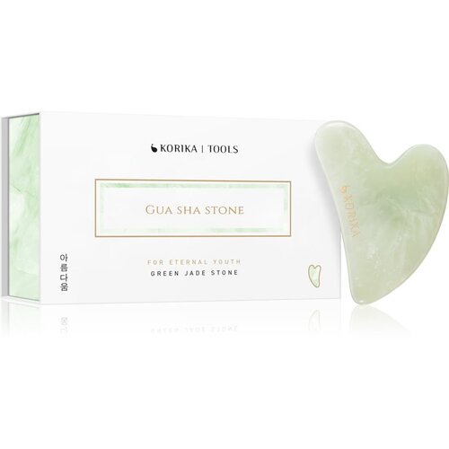 KORIKA Tools Gua Sha Green Jade Stone pripomoček za masažo za obraz Cene