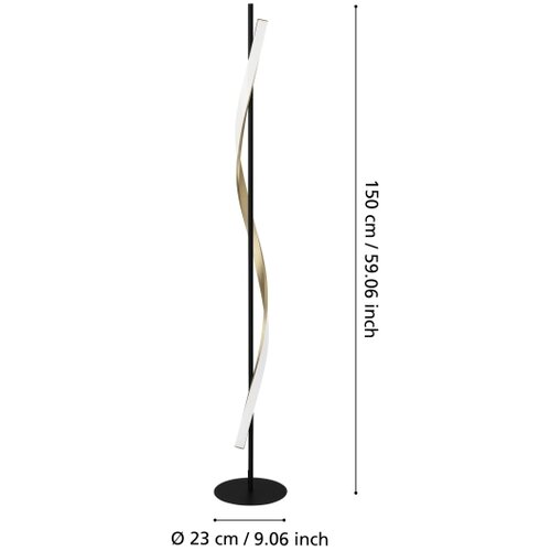 Eglo 902138 - led prigu&amp;scaron;iva podna lampa conaprato LED/20W/230V crna/zlatna Slike