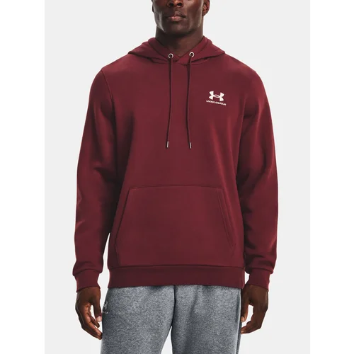 Under Armour Sweatshirt UA Essential Fleece Hoodie-RED - Mens