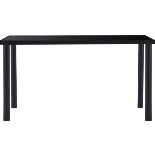 Maison Chic Jedilna miza - Kuhinjska miza - Jedilni stol črna 140x70x75 cm kaljeno steklo, (21715052) Cene