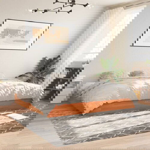 Furnova Posteljni okvir brez vzmetnice vo&amp;scaron;č. rjav 180x200 cm borovina, (21938640) Slike