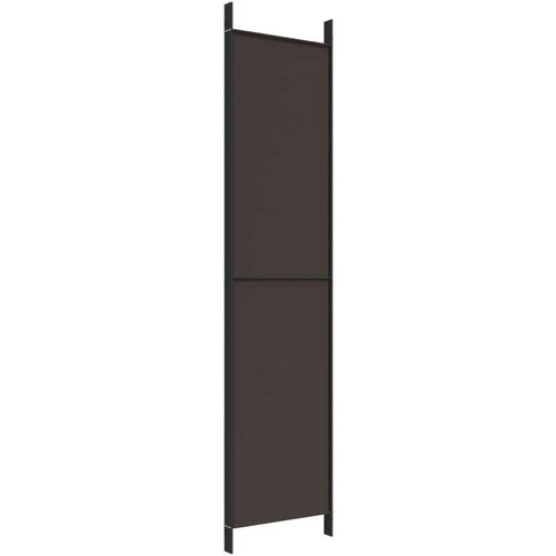  Sobna pregrada s 4 panela smeđa 200 x 220 cm od tkanine Slike