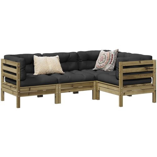  4-dijelni set vrtnih sofa od impregnirane borovine Cene