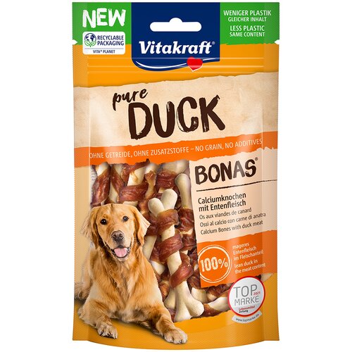 Vitakraft pure DUCK Bonas kosti obogaćene kalcijem s pačetinom - 80 g Slike
