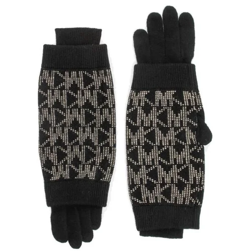 Michael_kors Gloves - B0LD MK DOT GLOVES black