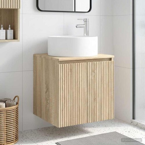  Umivaonik s policom za zid Hrast sonoma 49,5 x 44,5 x 65,5 cm Cijene