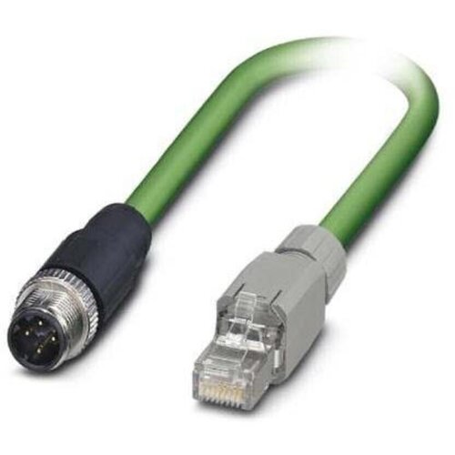 Phoenix Contact 1403496 M12 / RJ45 omrežni kabel\, Patch kabel CAT 5\, CAT 5e SF/UTP 3.00 m zelena ognjevaren 1 kos, (20421639) Slike