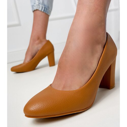 Gemre Brown classic block heel pumps Elinsi Cene
