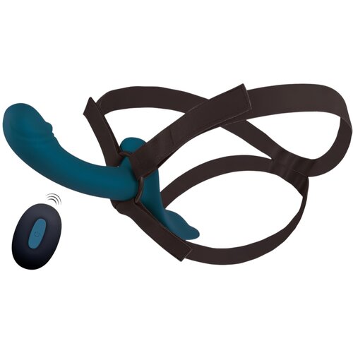 You2Toys You2 Toys Strap on sa vibratorom i daljinskim upravljačem, Plavi Slike