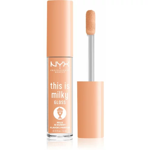 NYX Professional Makeup This is Milky Gloss Milkshakes vlažilni sijaj za ustnice odišavljen odtenek 17 Milk N Hunny 4 ml