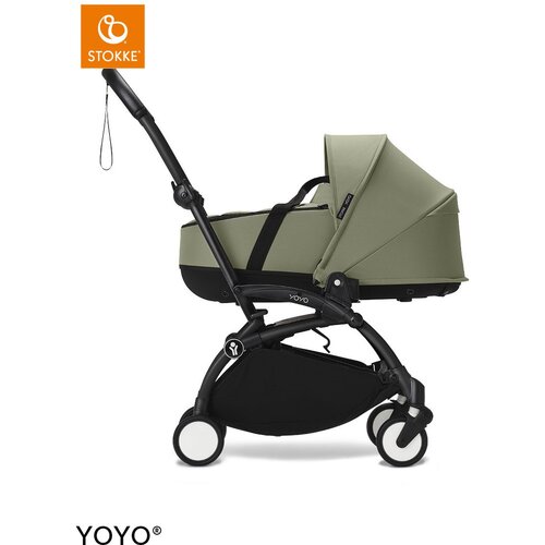 Stokke Ogrodje vozička black frame z new born shell Yoyo® olive Cene