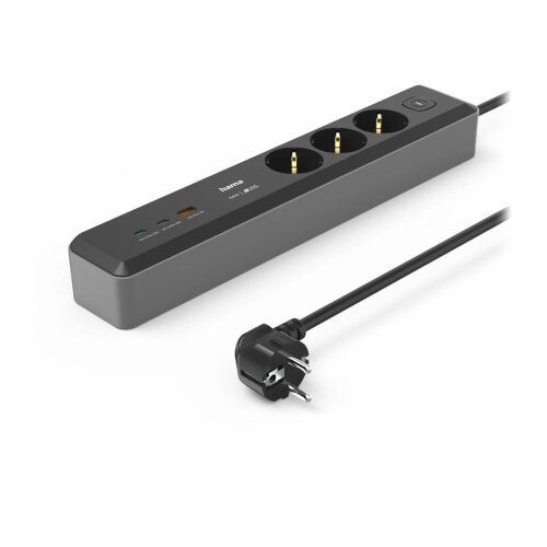 Hama distributer 3 uticnice, 2xusb-c/1xusb-a 100w, pd prekidac, 1.4m, crn ( 223192 ) Cene
