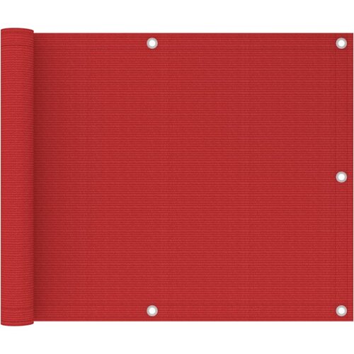 VidaXL balkonski zastor crveni 75 x 300 cm HDPE Slike