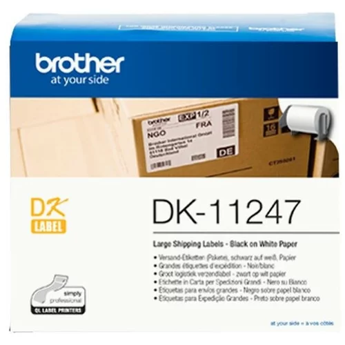 Brother večje etikete (103x164 mm) bele, 180 nalepk v roli BRDK11247