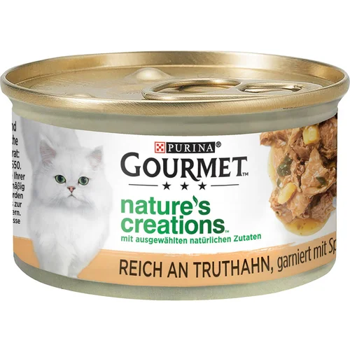 Gourmet 10 + 2 gratis! Natrure's Creations 12 x 85 g - Puretina sa špinatom i pastrnjakom