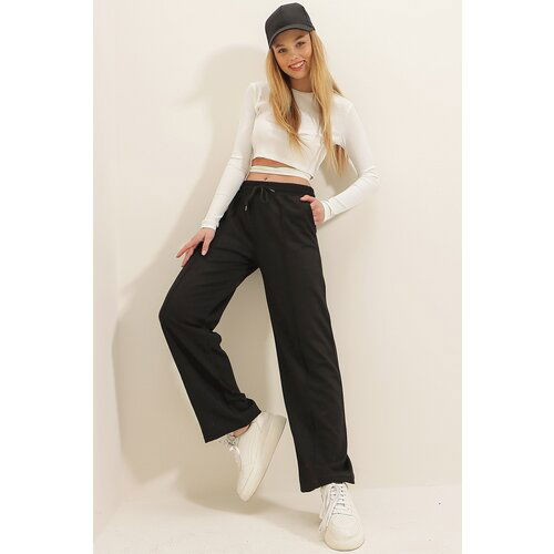 Trend Alaçatı Stili Sweatpants - Black - Relaxed Slike